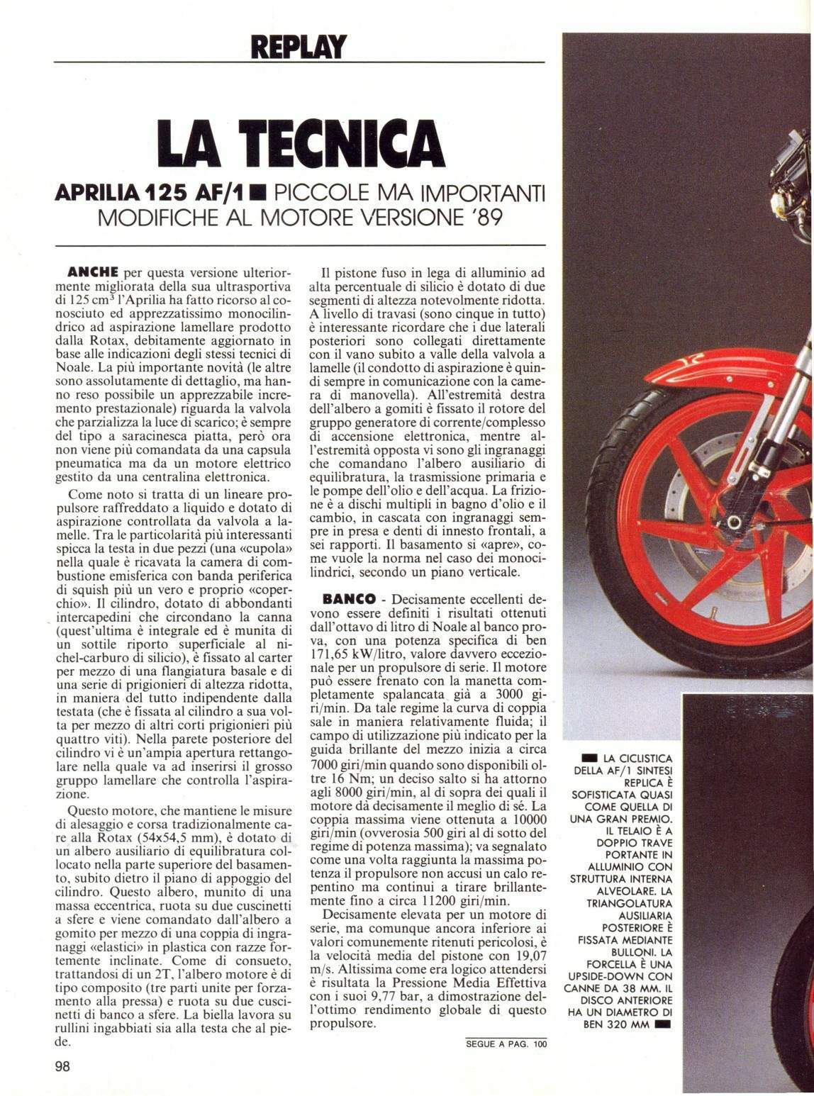 1989 Aprilia AF1 125 Sintesi Replica Moto Sprint 1989