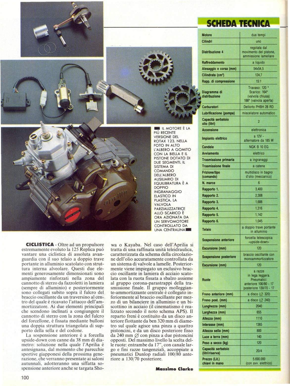 1989 Aprilia AF1 125 Sintesi Replica Moto Sprint 1989